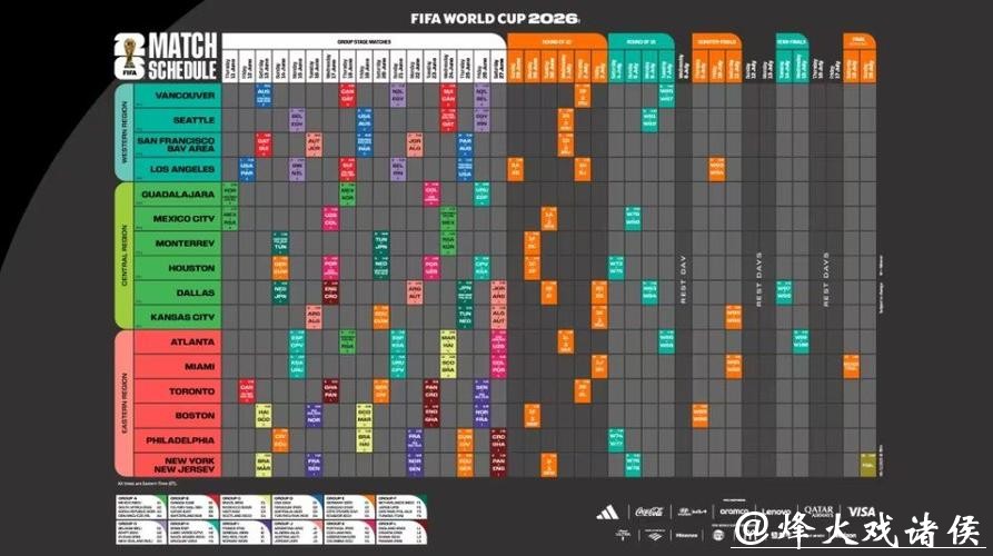 2026世界杯详细赛程安排 2026世界杯详细赛程安排
